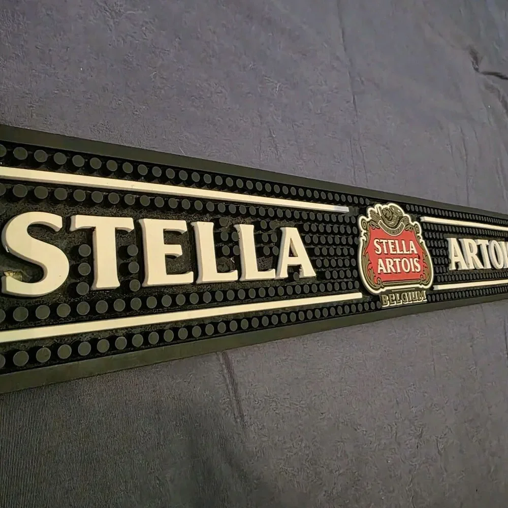 Stella Artois Belgium Bar Spill Rail Mat 24